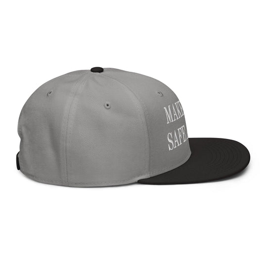 Make Dogs Safe Again Embroidered Flat Brim Bill Snapback Hat