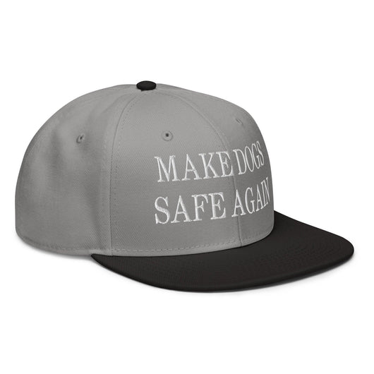 Make Dogs Safe Again Embroidered Flat Brim Bill Snapback Hat