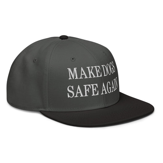 Make Dogs Safe Again Embroidered Flat Brim Bill Snapback Hat