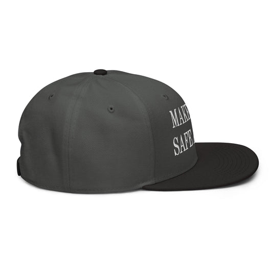 Make Dogs Safe Again Embroidered Flat Brim Bill Snapback Hat