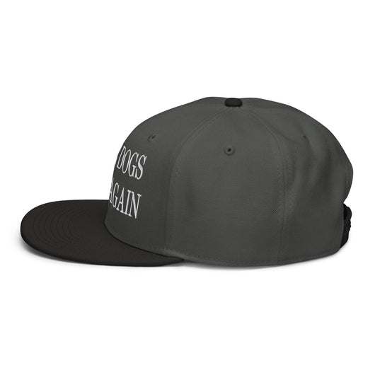 Make Dogs Safe Again Embroidered Flat Brim Bill Snapback Hat