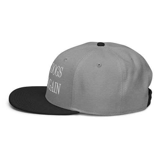 Make Dogs Safe Again Embroidered Flat Brim Bill Snapback Hat