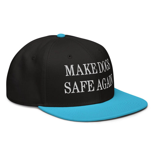 Make Dogs Safe Again Embroidered Flat Brim Bill Snapback Hat