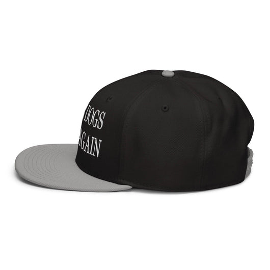 Make Dogs Safe Again Embroidered Flat Brim Bill Snapback Hat