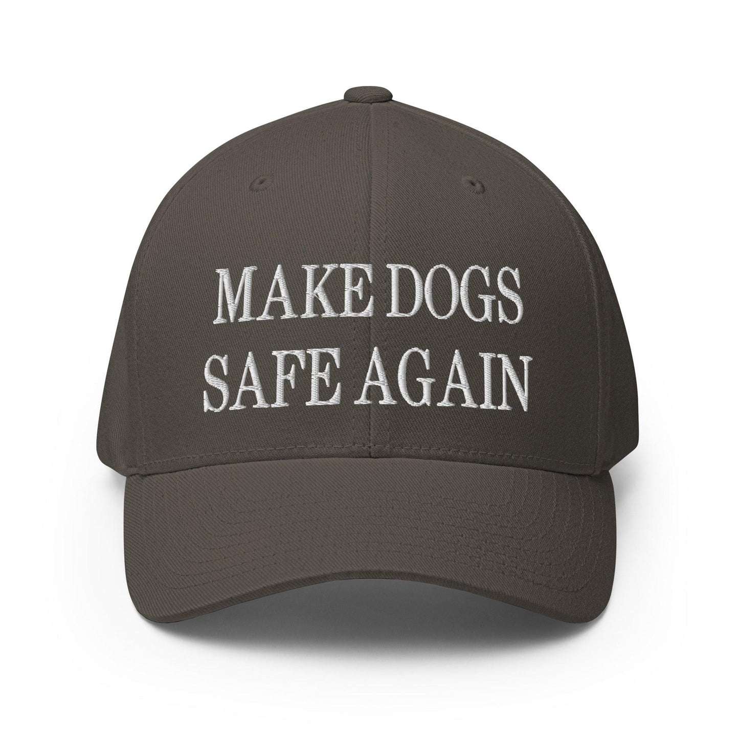 Make Dogs Safe Again Embroidered Stretch Fit Baseball Hat - Dark Grey / S/M