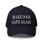 Make Dogs Safe Again Embroidered Stretch Fit Baseball Hat - Dark Navy / S/M