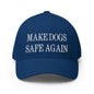Make Dogs Safe Again Embroidered Stretch Fit Baseball Hat - Royal Blue / S/M