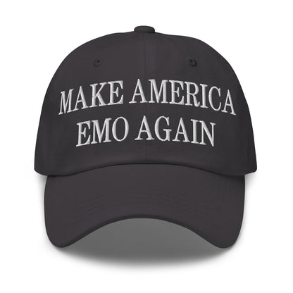 Make Us Emo Again Embroidered Dad Hat - Dark Grey