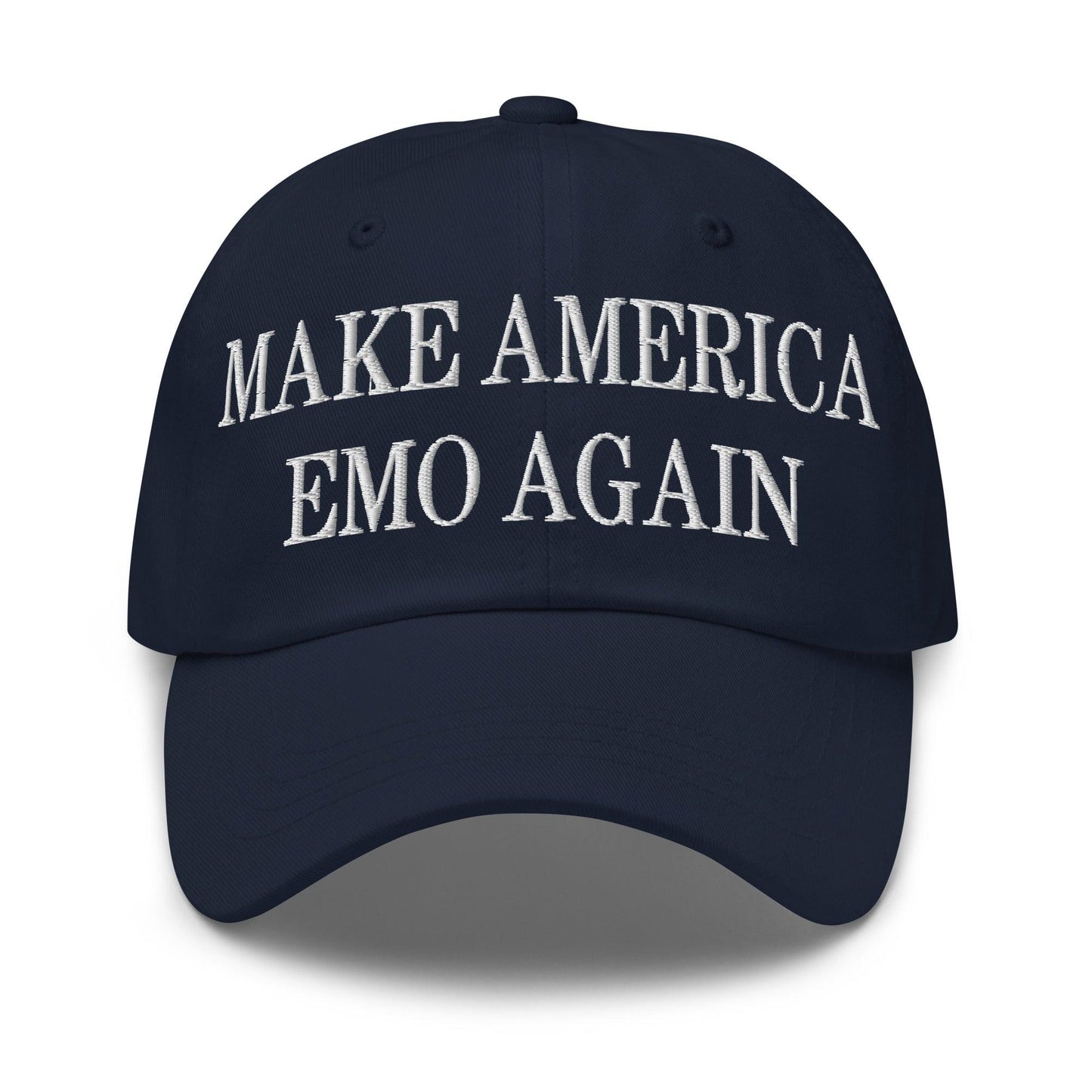 Make Us Emo Again Embroidered Dad Hat - Navy