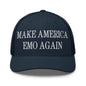 Make Us Emo Again Embroidered Mesh Trucker Hat - Navy