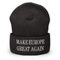 Make Europe Great Again Embroidered Knit Cuffed Beanie - Dark Grey