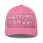 Make Farmers Great Again Embroidered Mesh Trucker Hat - Pink