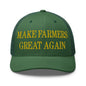 Make Farmers Great Again Green Yellow Embroidered Mesh Trucker Hat