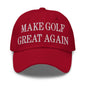 Make Golf Great Again Embroidered Dad Hat - Cranberry