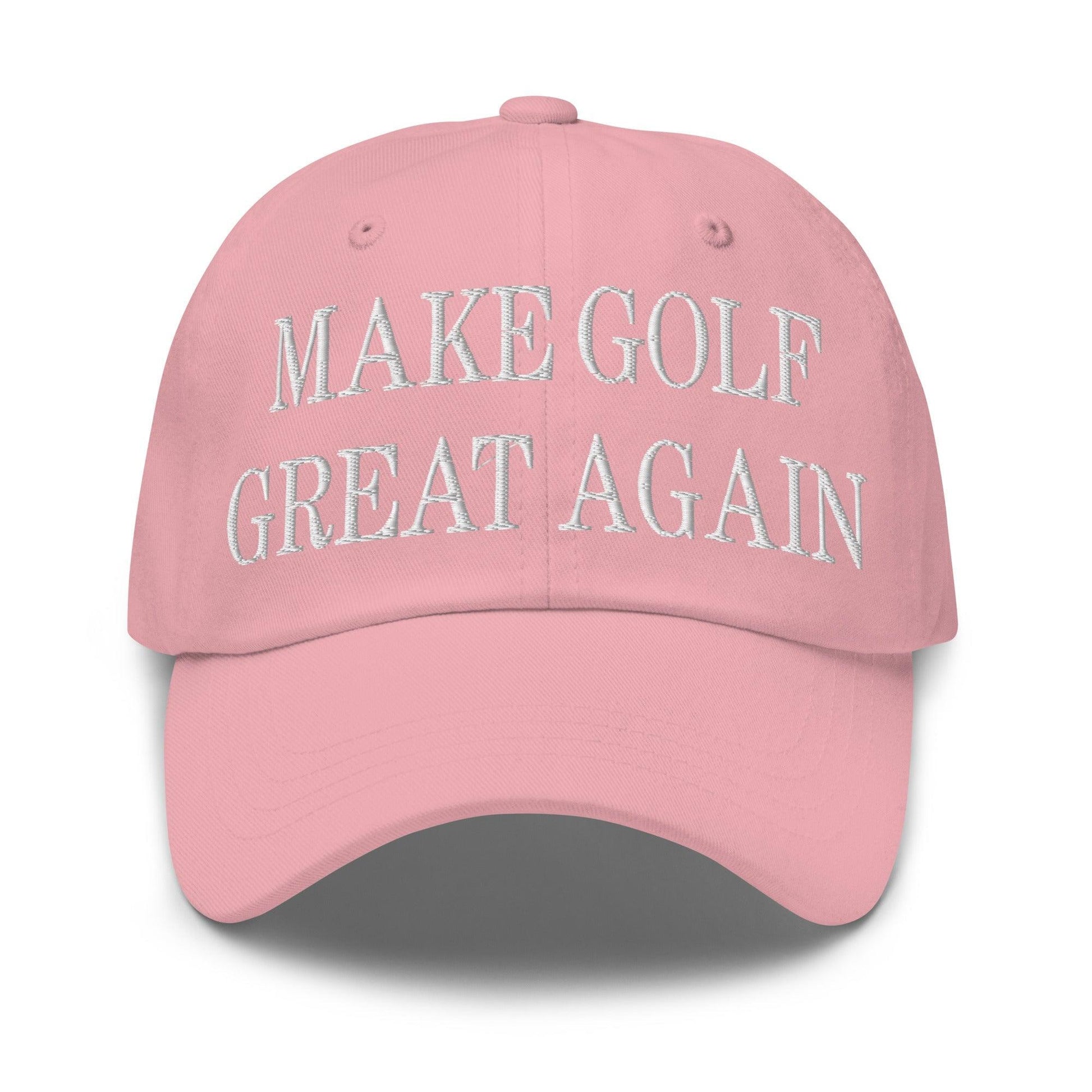 Make Golf Great Again Embroidered Dad Hat - Pink