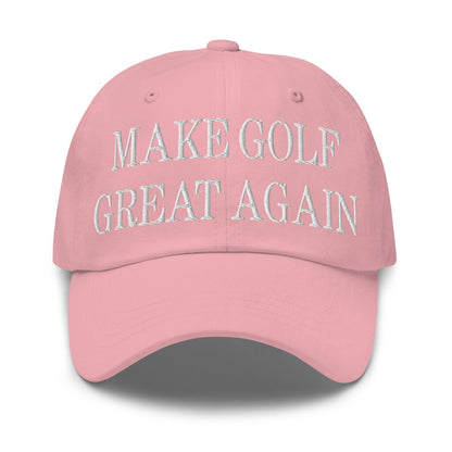 Make Golf Great Again Embroidered Dad Hat - Pink
