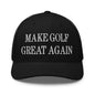 Make Golf Great Again Embroidered Mesh Trucker Hat - Black