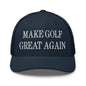 Make Golf Great Again Embroidered Mesh Trucker Hat - Navy