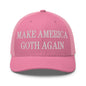 Make Us Goth Again Embroidered Mesh Trucker Hat - Pink