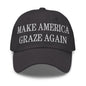 Make Us Graze Again Embroidered Dad Hat - Dark Grey