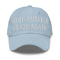 Make Us Graze Again Embroidered Dad Hat - Light Blue