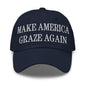 Make Us Graze Again Embroidered Dad Hat - Navy