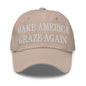 Make Us Graze Again Embroidered Dad Hat - Stone