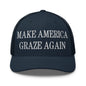 Make Us Graze Again Embroidered Mesh Trucker Hat - Navy