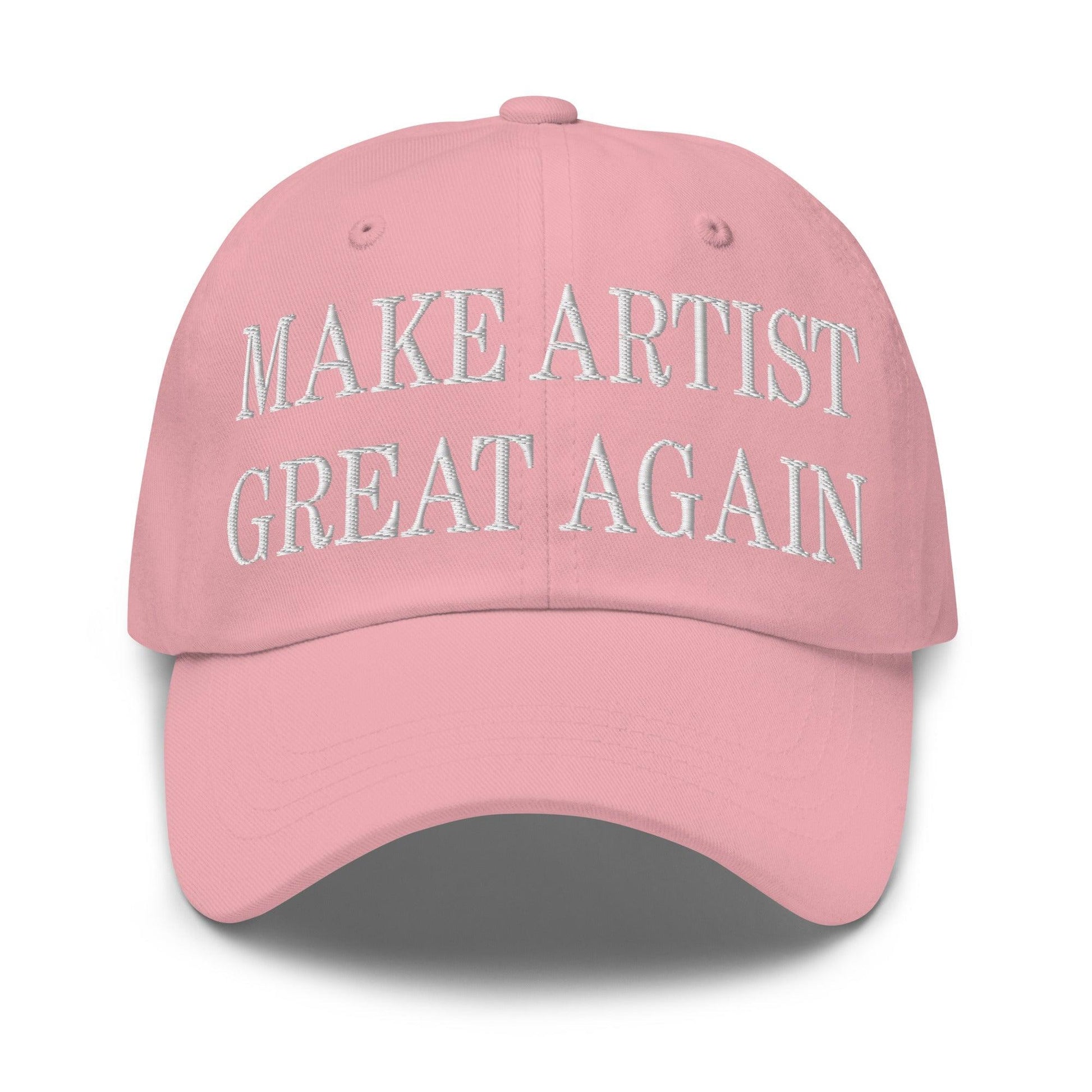 Make Us Great Again Embroidered Dad Hat - Pink