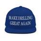 Make Them Great Again Embroidered Flat Bill Brim Snapback Hat - Royal Blue