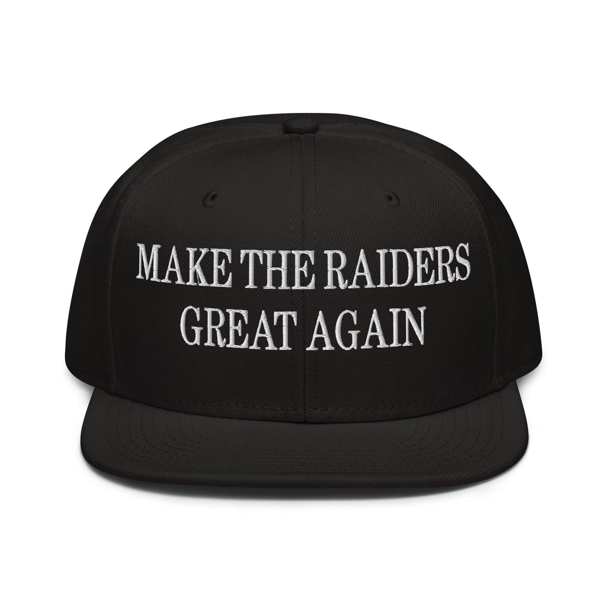 Make Them Great Again Embroidered Flat Brim Bill Snapback Hat - Black