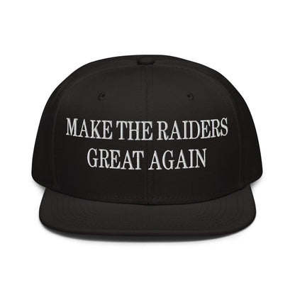 Make Them Great Again Embroidered Flat Brim Bill Snapback Hat - Black