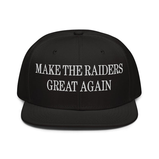 Make Them Great Again Embroidered Flat Brim Bill Snapback Hat - Black