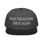 Make Them Great Again Embroidered Flat Brim Bill Snapback Hat - Black / Charcoal gray