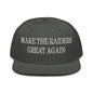 Make Them Great Again Embroidered Flat Brim Bill Snapback Hat - Charcoal gray