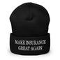 Make It Great Again Embroidered Knit Cuffed Beanie - Black