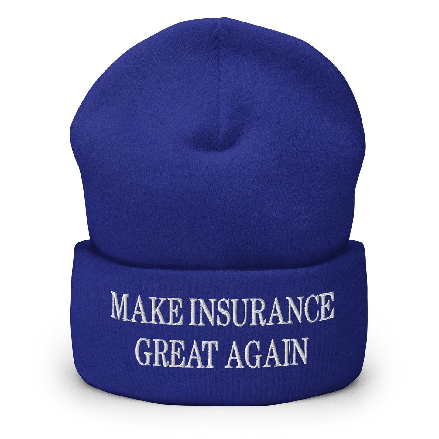 Make It Great Again Embroidered Knit Cuffed Beanie - Royal