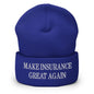 Make It Great Again Embroidered Knit Cuffed Beanie - Royal