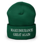 Make It Great Again Embroidered Knit Cuffed Beanie - Spruce