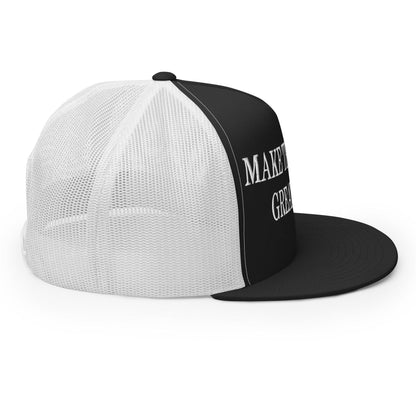 Make Them Great Again Embroidered Mesh Flat Bill Brim Trucker Hat