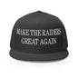 Make Them Great Again Embroidered Mesh Flat Bill Brim Trucker Hat - Charcoal