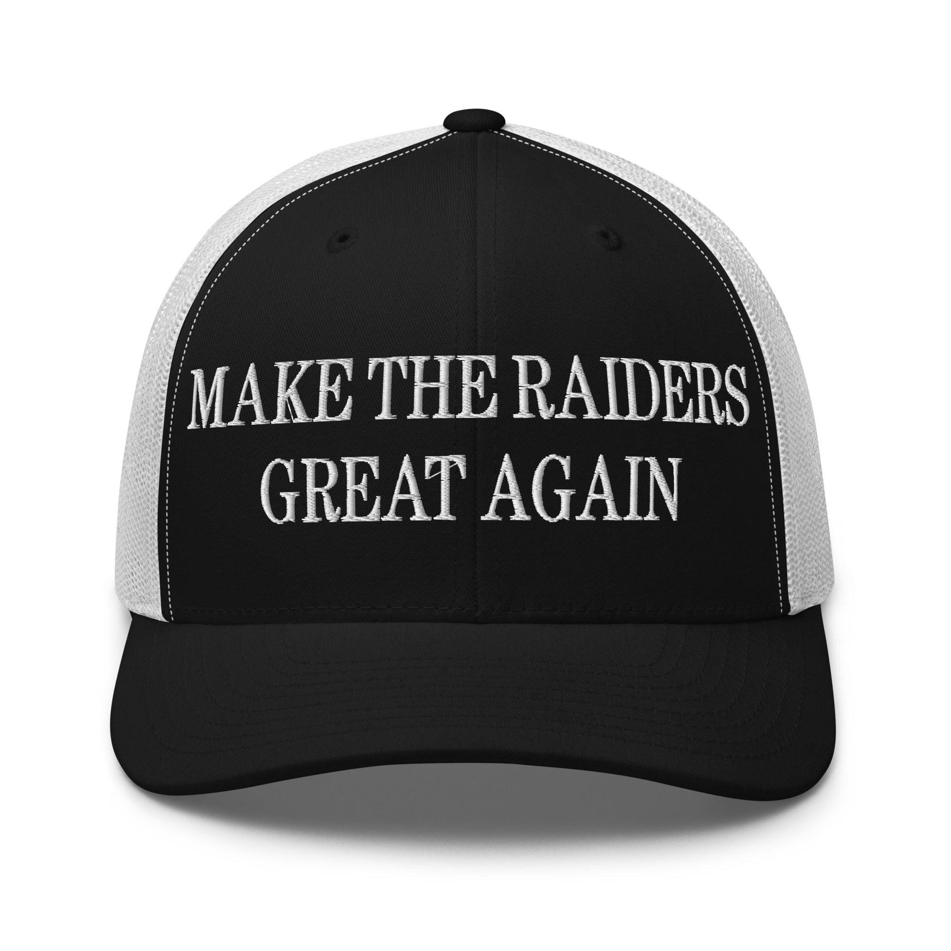 Make Them Great Again Embroidered Mesh Trucker Hat - Black/ White