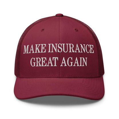 Make It Great Again Embroidered Mesh Trucker Hat - Cranberry