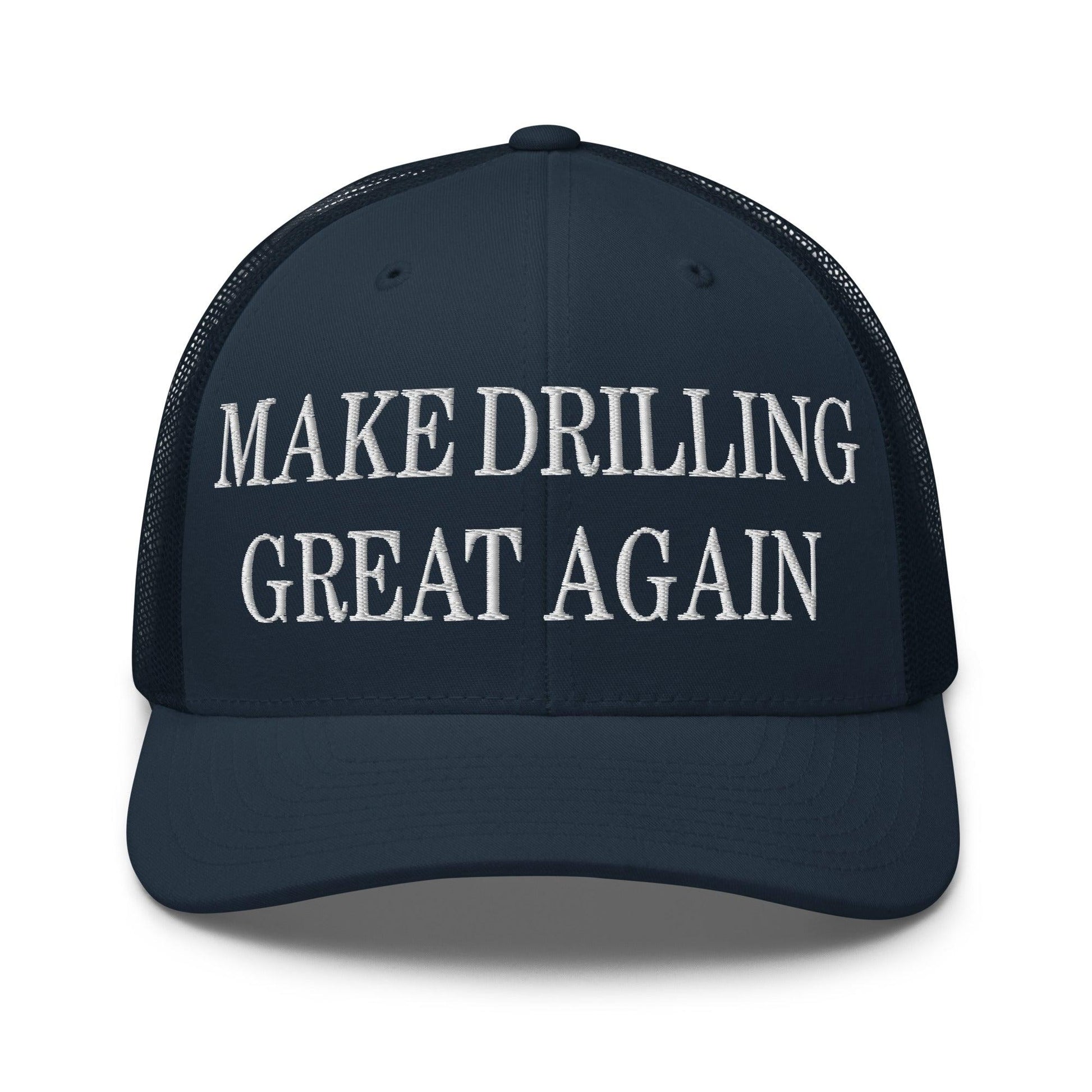 Make Them Great Again Embroidered Mesh Trucker Hat - Navy