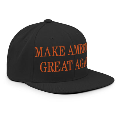 Make Us Great Again MAGA Halloween Flat Bill Brim Snapback Hat - Black - Headwear