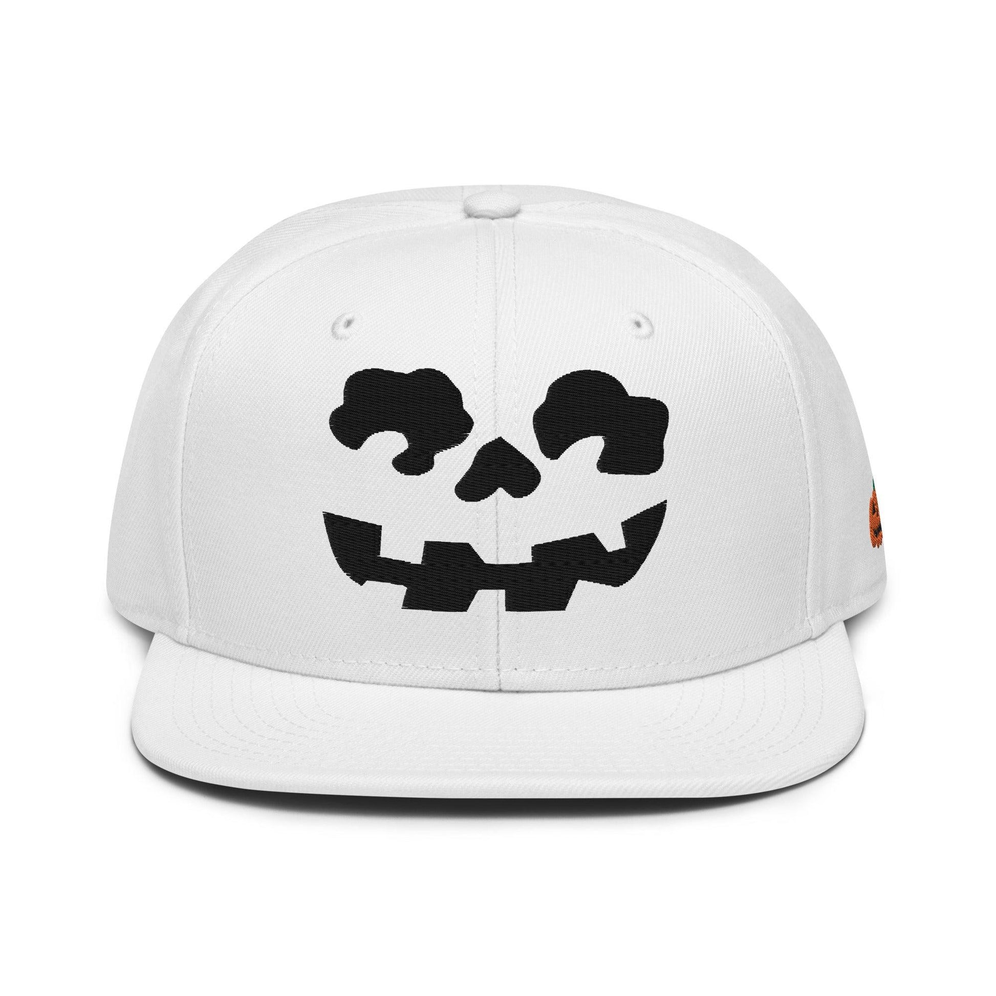 Make Us Great Again MAGA Skull Halloween Flat Bill Brim High Crown Snapback Hat - Headwear