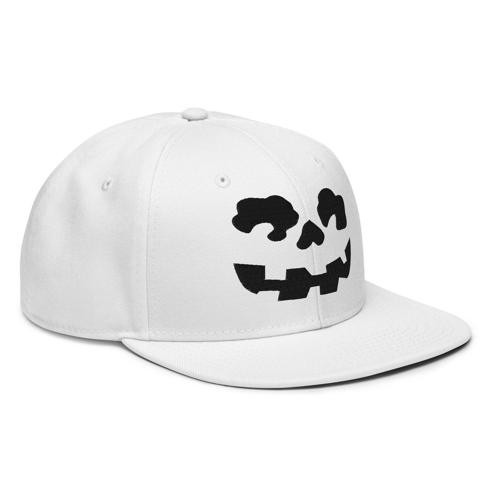 Make Us Great Again MAGA Skull Halloween Flat Bill Brim High Crown Snapback Hat - Headwear