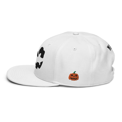 Make Us Great Again MAGA Skull Halloween Flat Bill Brim High Crown Snapback Hat - Headwear