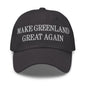 Dark gray Make Greenland Great Embroidered Dad Hat with cart button for easy purchase