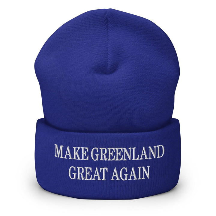 Make Greenland Great Again Embroidered Knit Cuffed Beanie - Royal